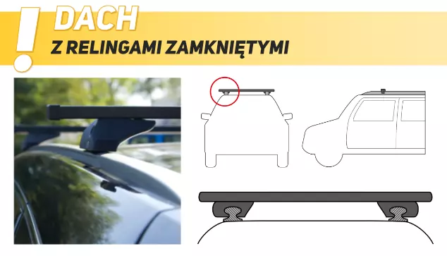 Bagażnik dachowy (belki) do Opel Crossland X crossover #5140 montaż na reling zamknięty